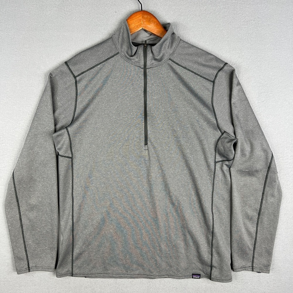 Patagonia Capilene Midweight Zip Neck Pullover Mens L 1/4 Zip Hiking Baselayer